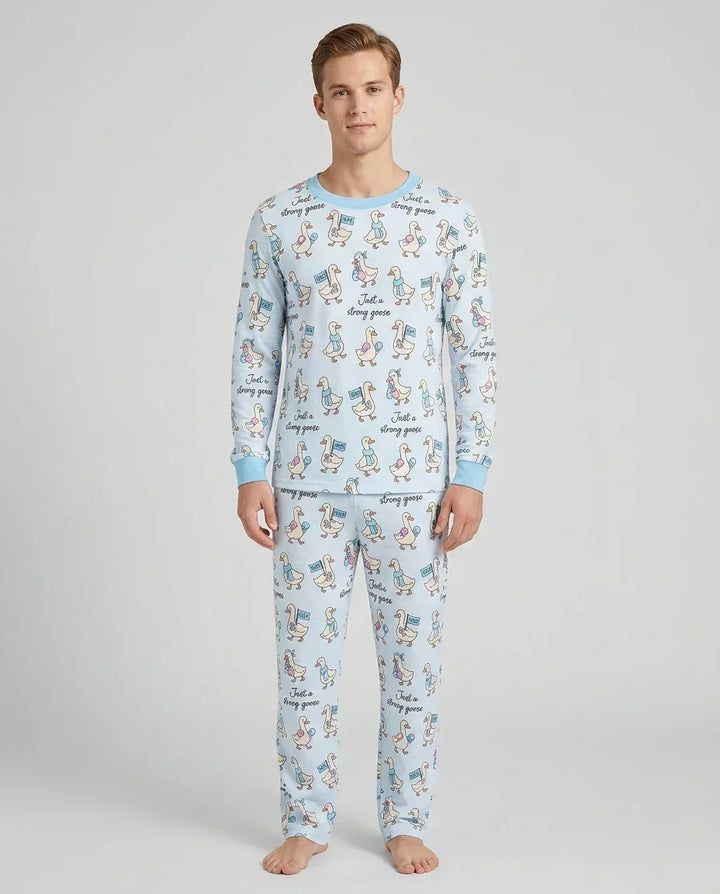 Strong Infertility Fighter Goose  Bamboo Men's Pajama Set