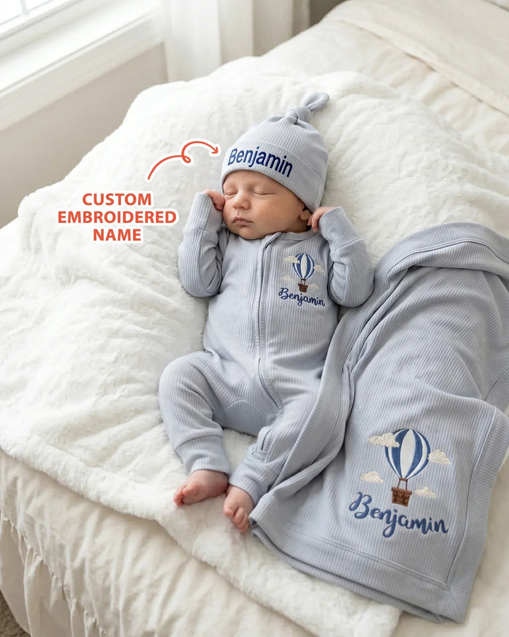 Personalized First Journey Embroidered Ribbed Bamboo Hat