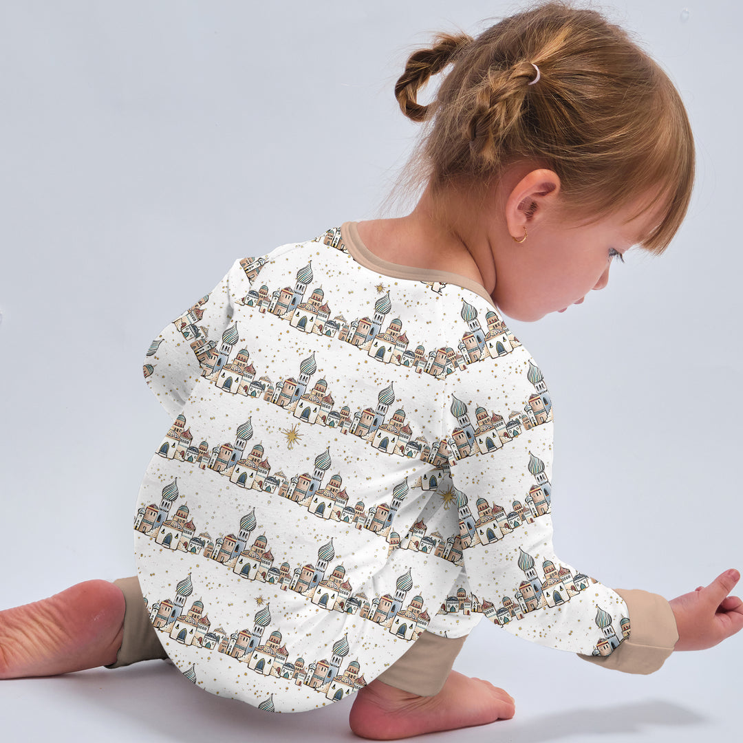 O Little Town of Bethlehem Two Piece Long Sleeve Pajama Set