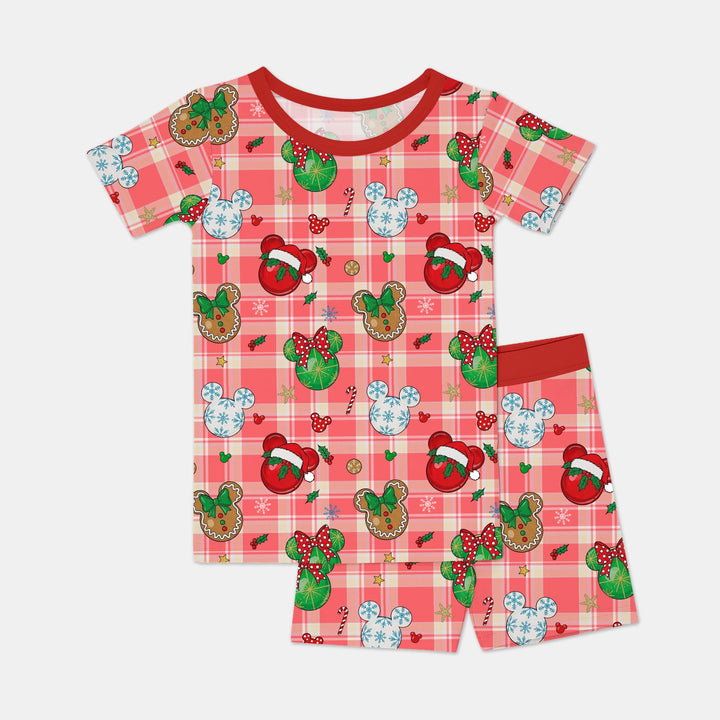Magical Mouse Christmas Two Piece Short Sleeve Shorts Pajama Set