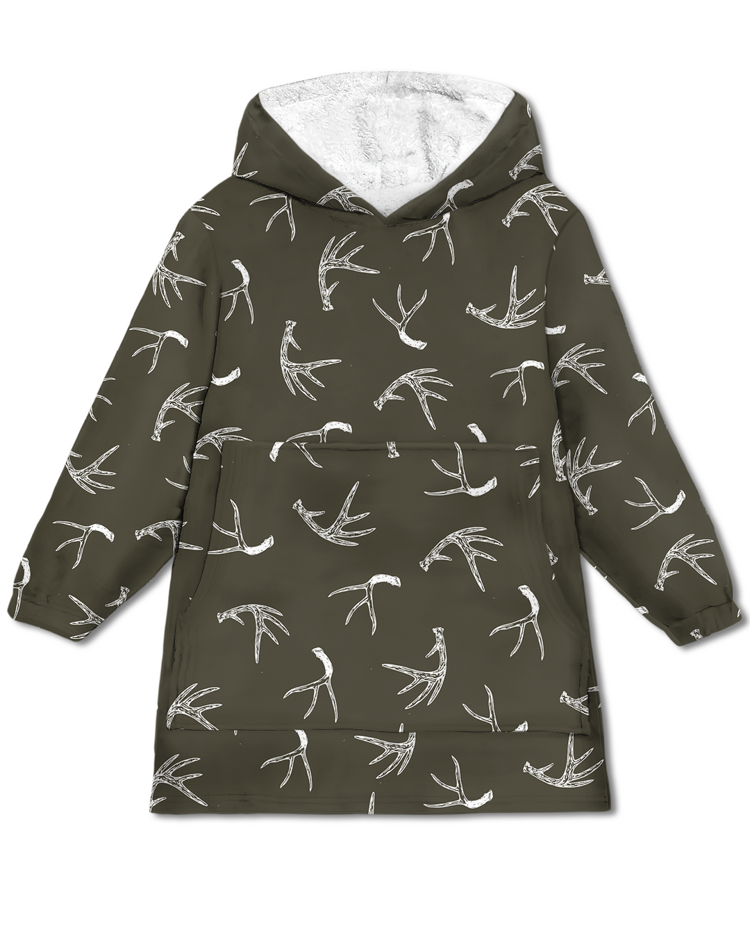 Antlers Minimalism Wearable Blanket Hoodie