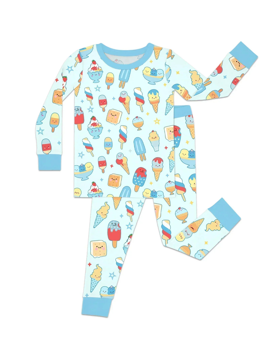 American Ice cream Two Piece Long Sleeve Pajama Set