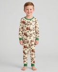 Santa Sleigh with Mallard Ducks Bamboo Two Piece Long Sleeve Pajama Set
