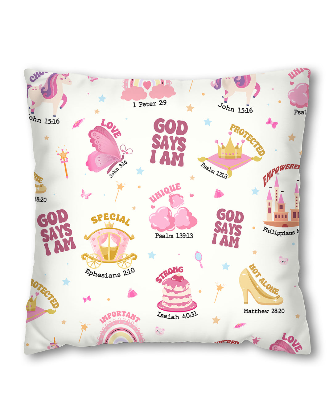 God Says I Am Girl Pillow Case