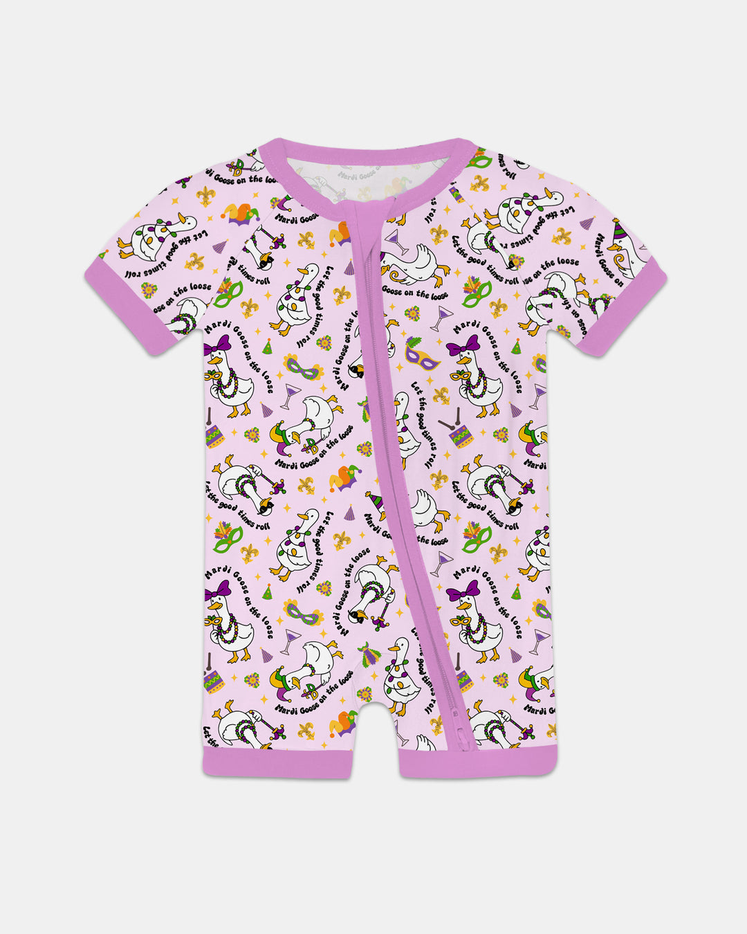 Mardi Gras Silly Goose Shorty Zippy