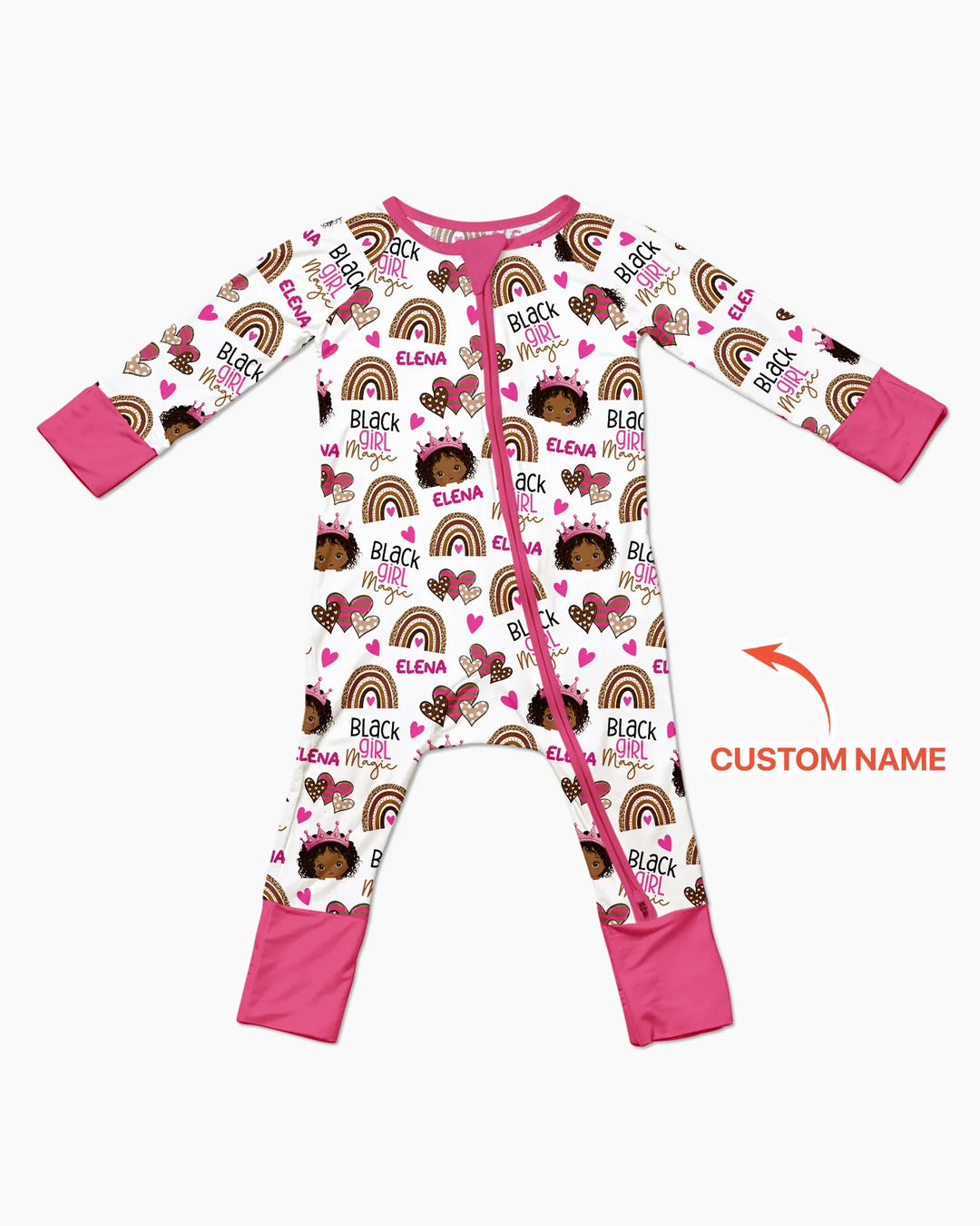 Custom Name Black Girl Magic Bamboo Convertible Zippy