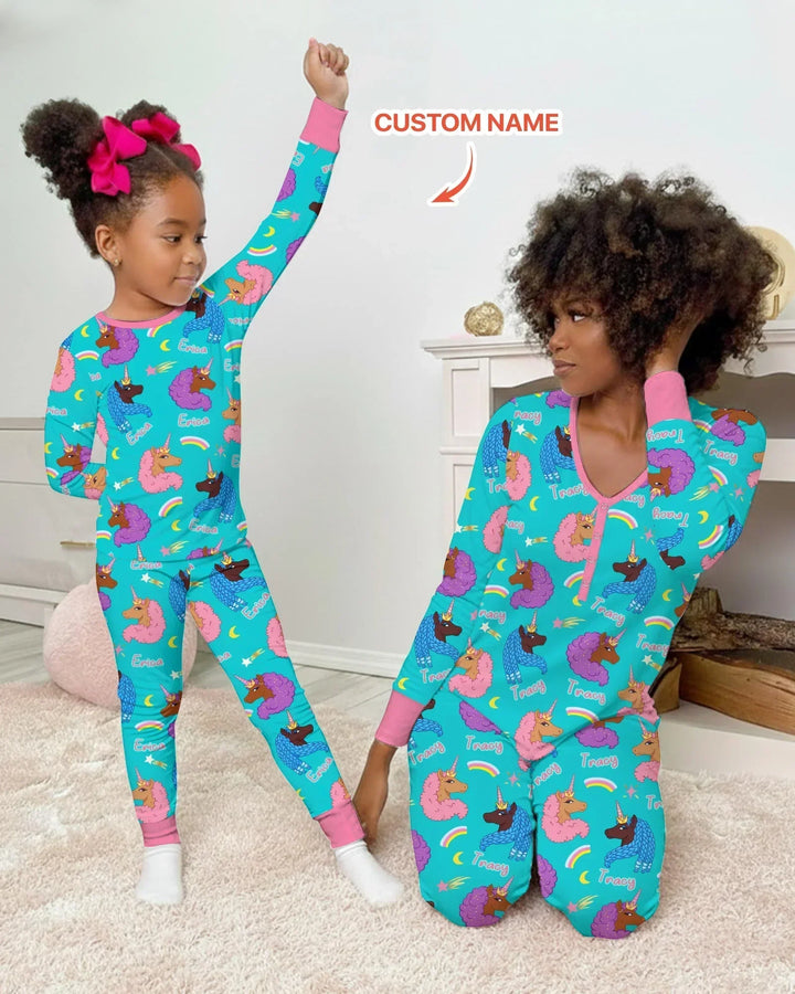African Astro Unicorn Women Pajama Set