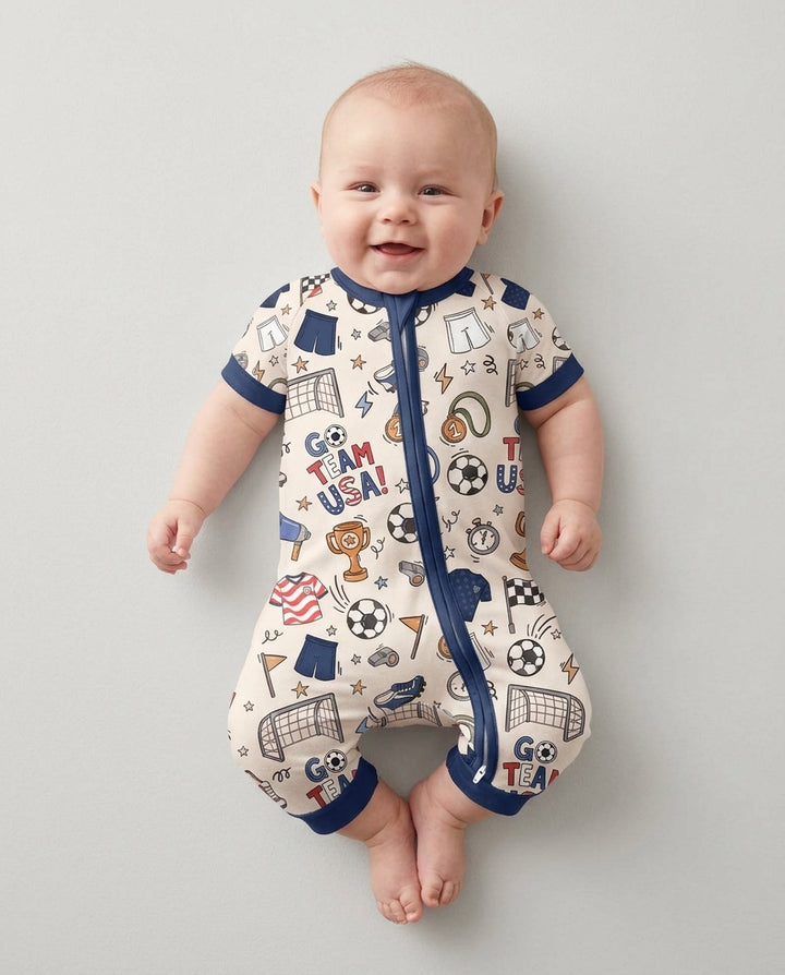 Soccer Go Team USA Bamboo Shorty Zippy