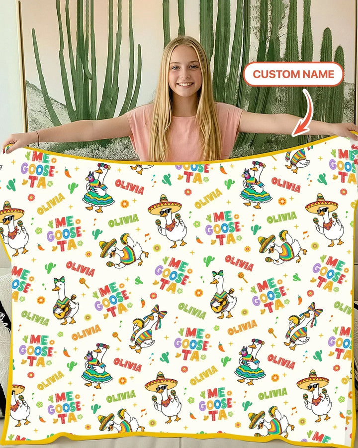 Custom name Me Goose-ta Bamboo Blanket