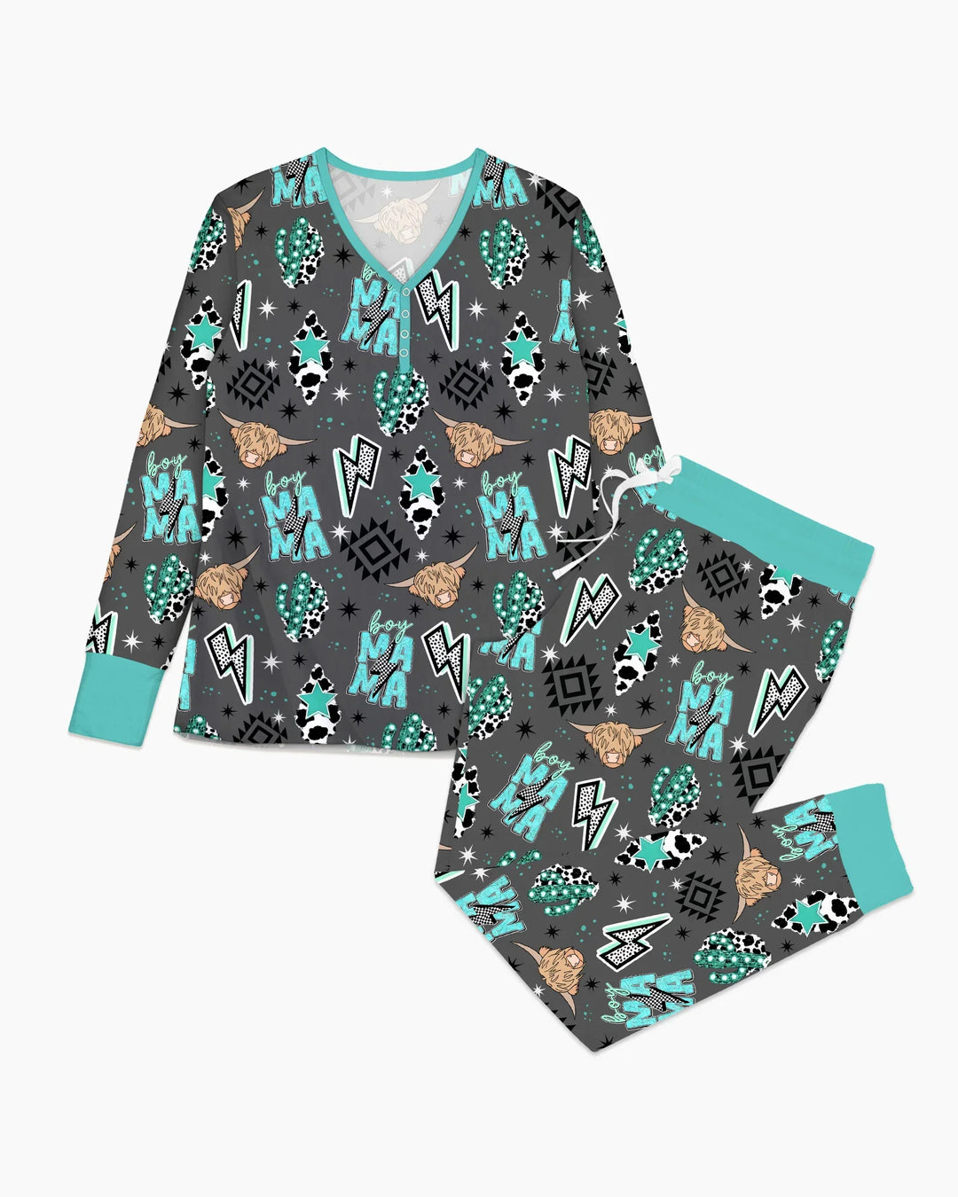 Western Mama & Me Matching  Bamboo Women Pajama Set