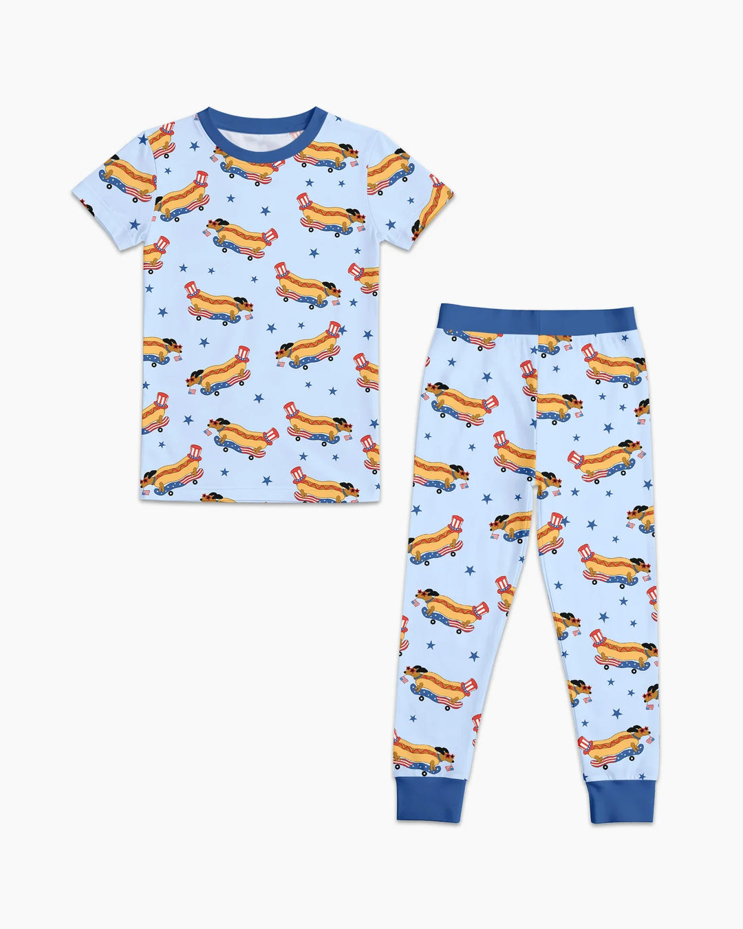 American Hot Dog Bamboo Two Piece Short Sleeve Pajama Set