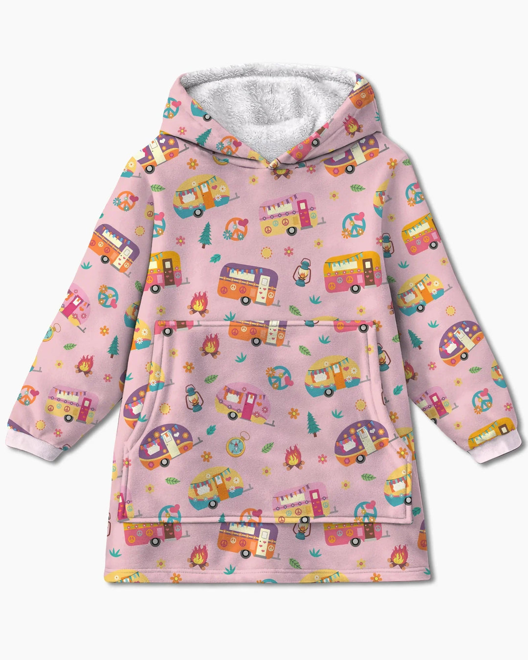 Happy Little Camper Bamboo Blanket Hoodie