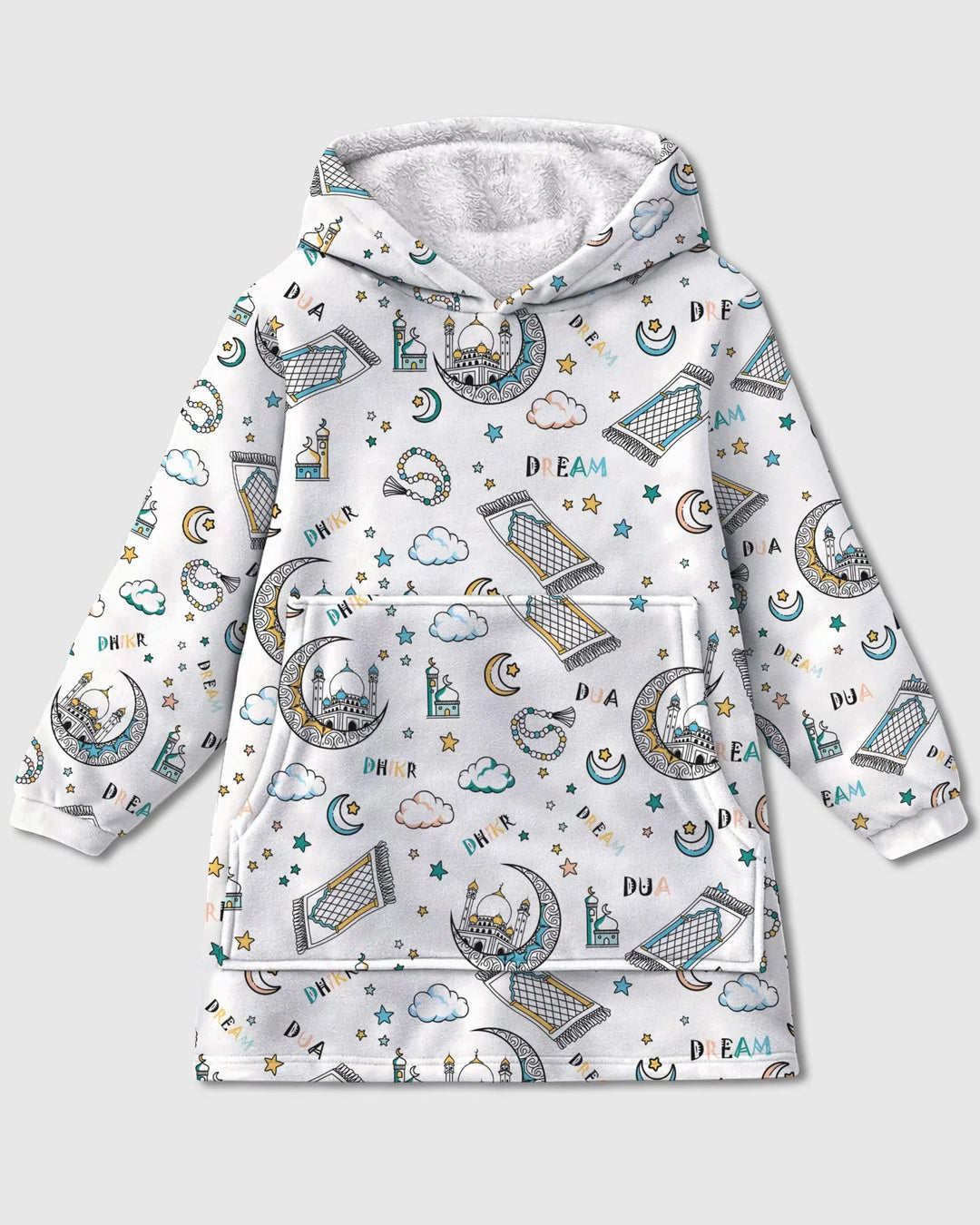 Dua, Dhikr, Dream Matching Family Wearable Blanket Hoodie