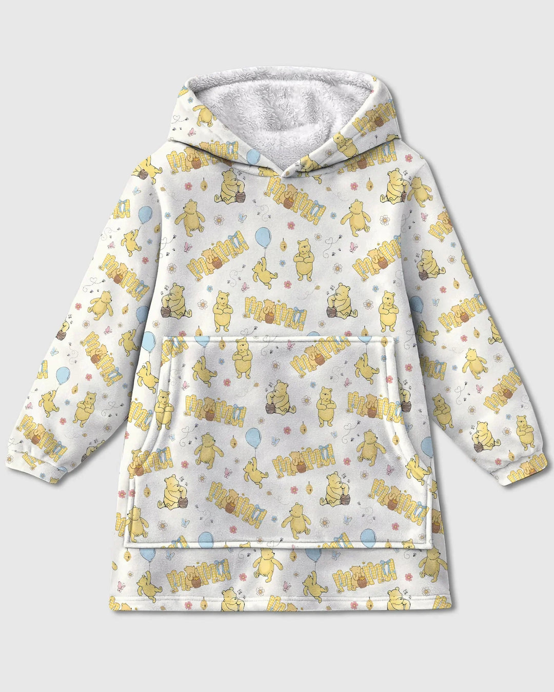 Mama & Mini Honey Bear Wearable Bamboo Blanket Hoodie