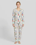 Enchanted Happy Kitty Family Matching Bamboo Women Pajama Set