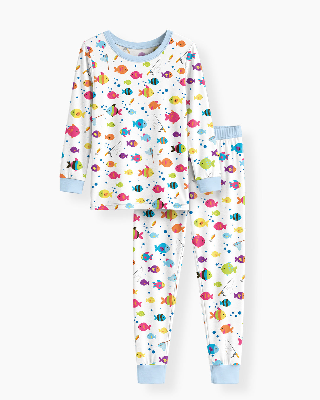 Conjunto de pijama de dos piezas de bambú con mangas largas, plantilla PERSONALIZADA