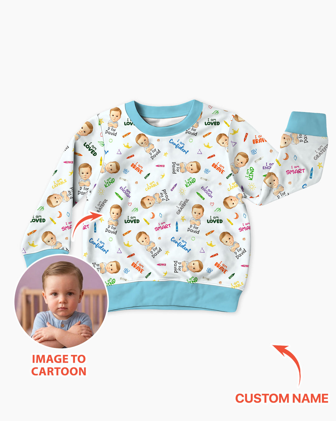 Custom Template Bambus-Rundhals-Sweatshirt