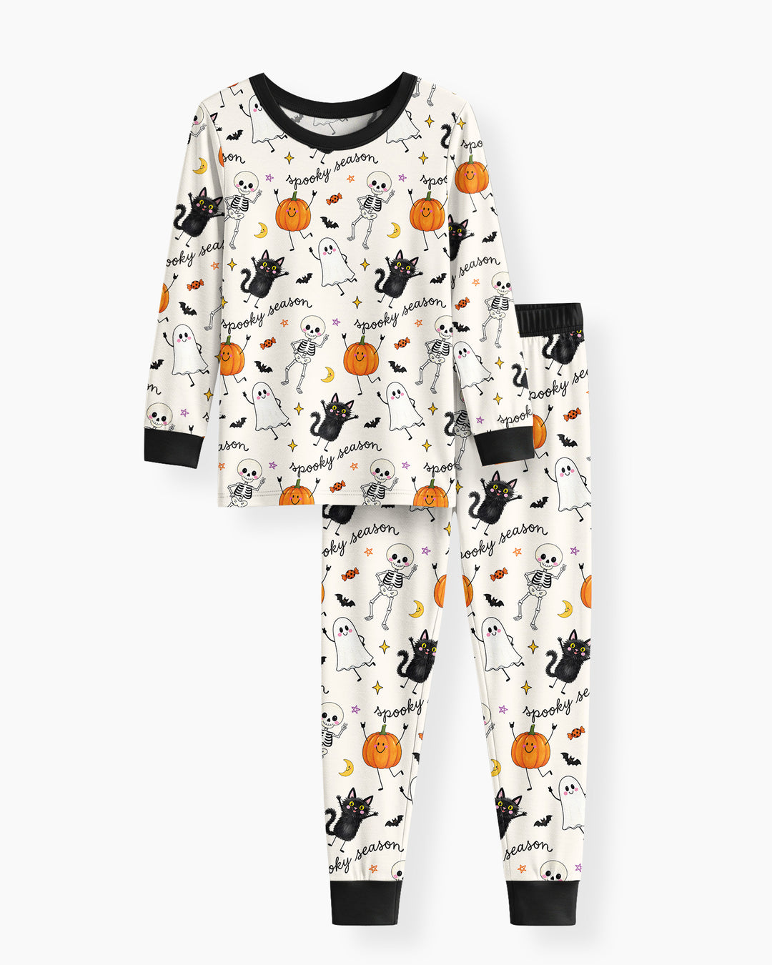 Conjunto de pijama de dos piezas de bambú con mangas largas, plantilla PERSONALIZADA