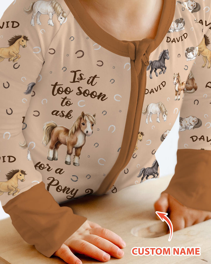 Custom Name Is It Too Soon to Ask for a Pony Bamboo Convertible Zippy