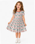 Christmas Tree Santa Bamboo Twirl Dress