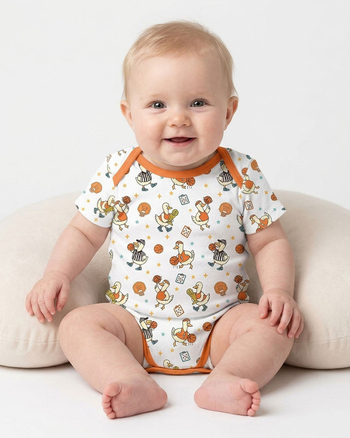 Silly Goose Playing Basketball Bamboo Bodysuit