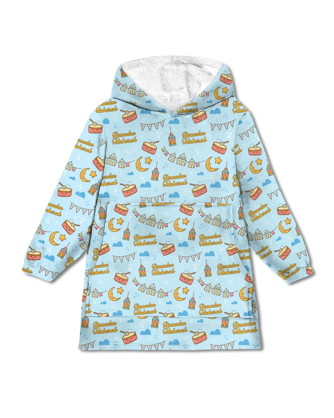 Ramadan Mubarak Wearable Blanket Hoodie
