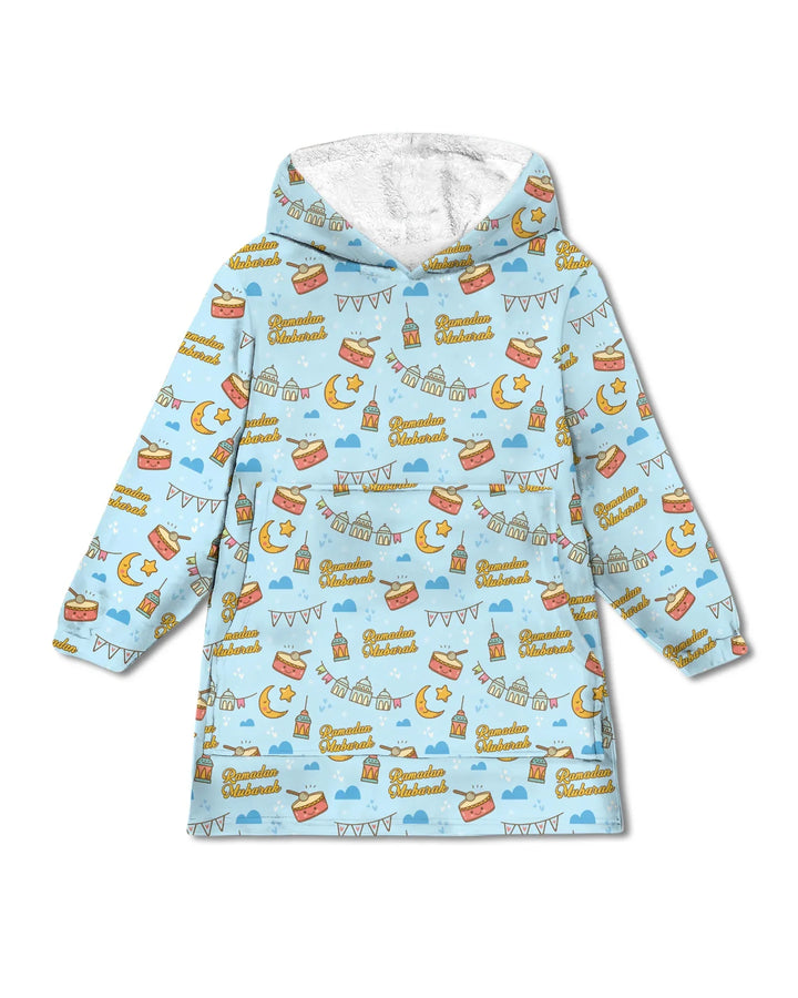 Ramadan Mubarak Wearable Blanket Hoodie