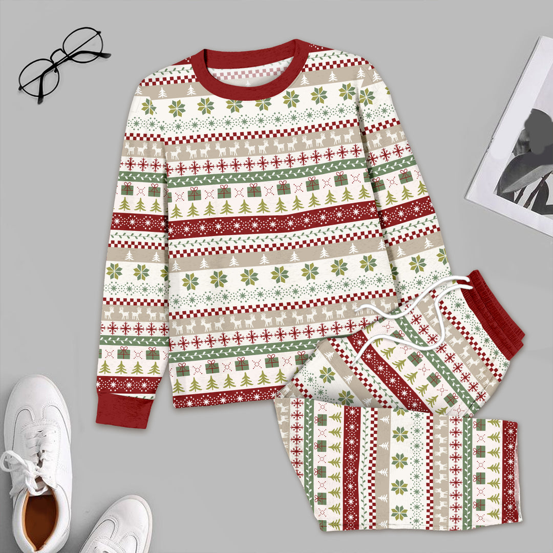 Christmas Fair Isle Red and Green Men's Pajama Set