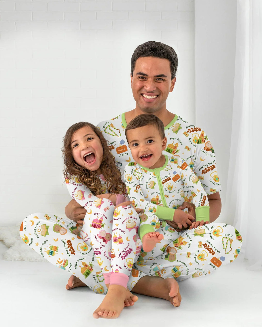 Ramadan Mubarak Matching Family Men's Pajama Set
