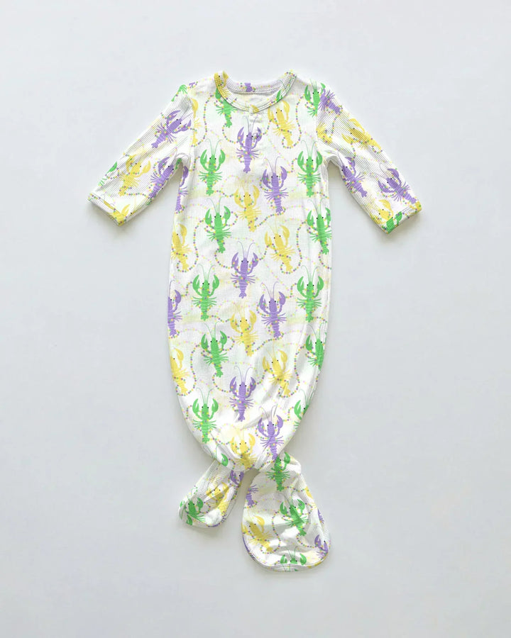 Mardi Gras Crawfish Family Matching Bamboo Knot Gown
