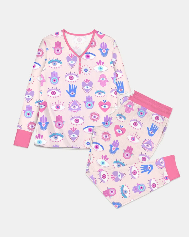 Hamsa Heart Guardians Family Matching Women Pajama Set