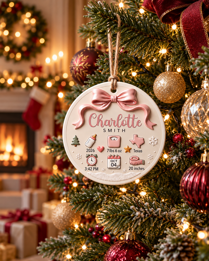 Baby First Christmas Ceramic Ornament