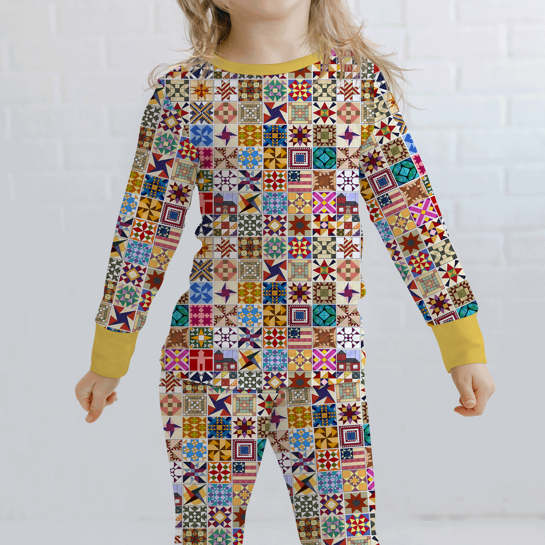 Heritage Quilt Two Piece Long Sleeve Pajama Set