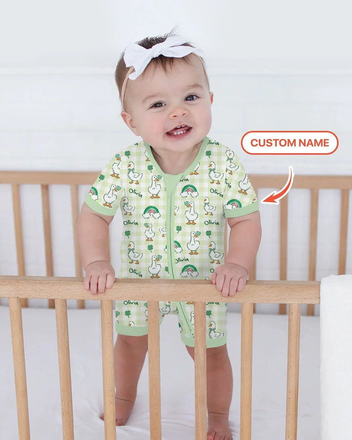 Custom Name Lucky Ducks Shorty Zippy