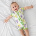 Mardi Gras Crawfish Family Matching Bamboo Shorty Zippy