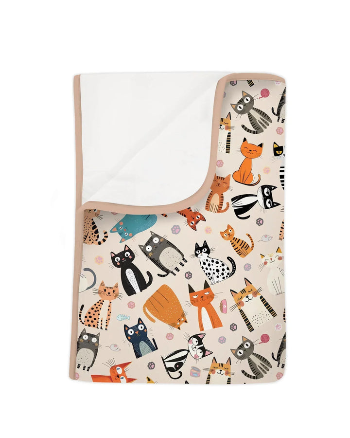 Goofy Mischief Cat Family Matching Bamboo Blanket