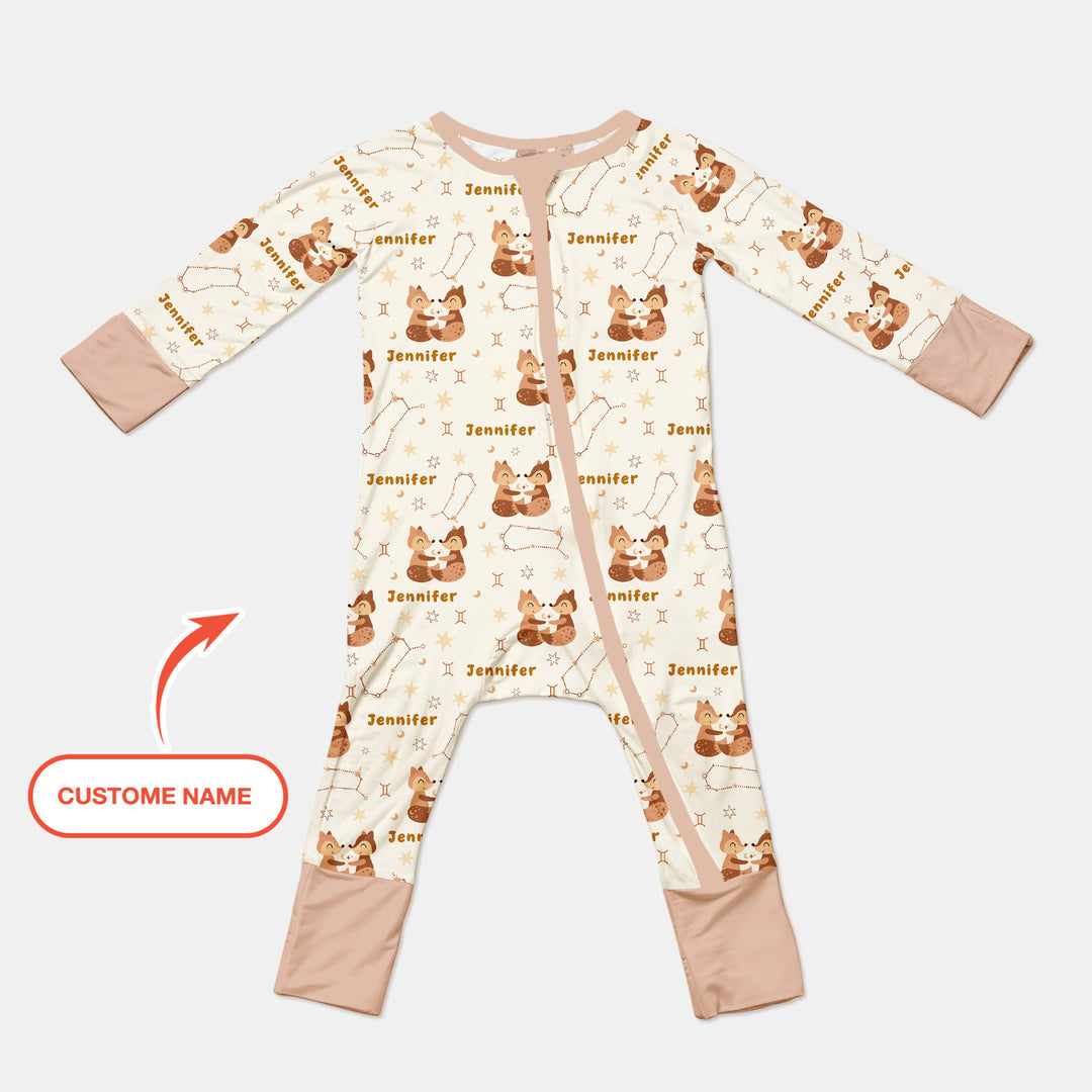 Bohemian Baby Zodiac Signs Custom Name Convertible Zippy