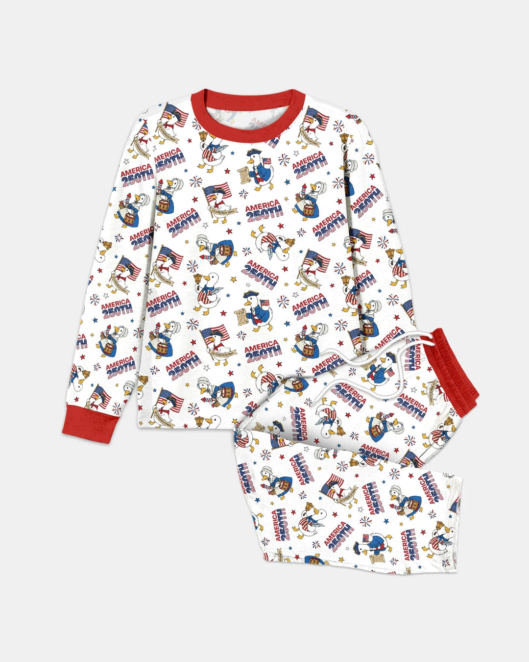 Patriotic Goose Celebrating 250 Years Bamboo Men's Pajama Set