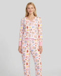 Plantilla de conjunto de pijama de mujer de bambú