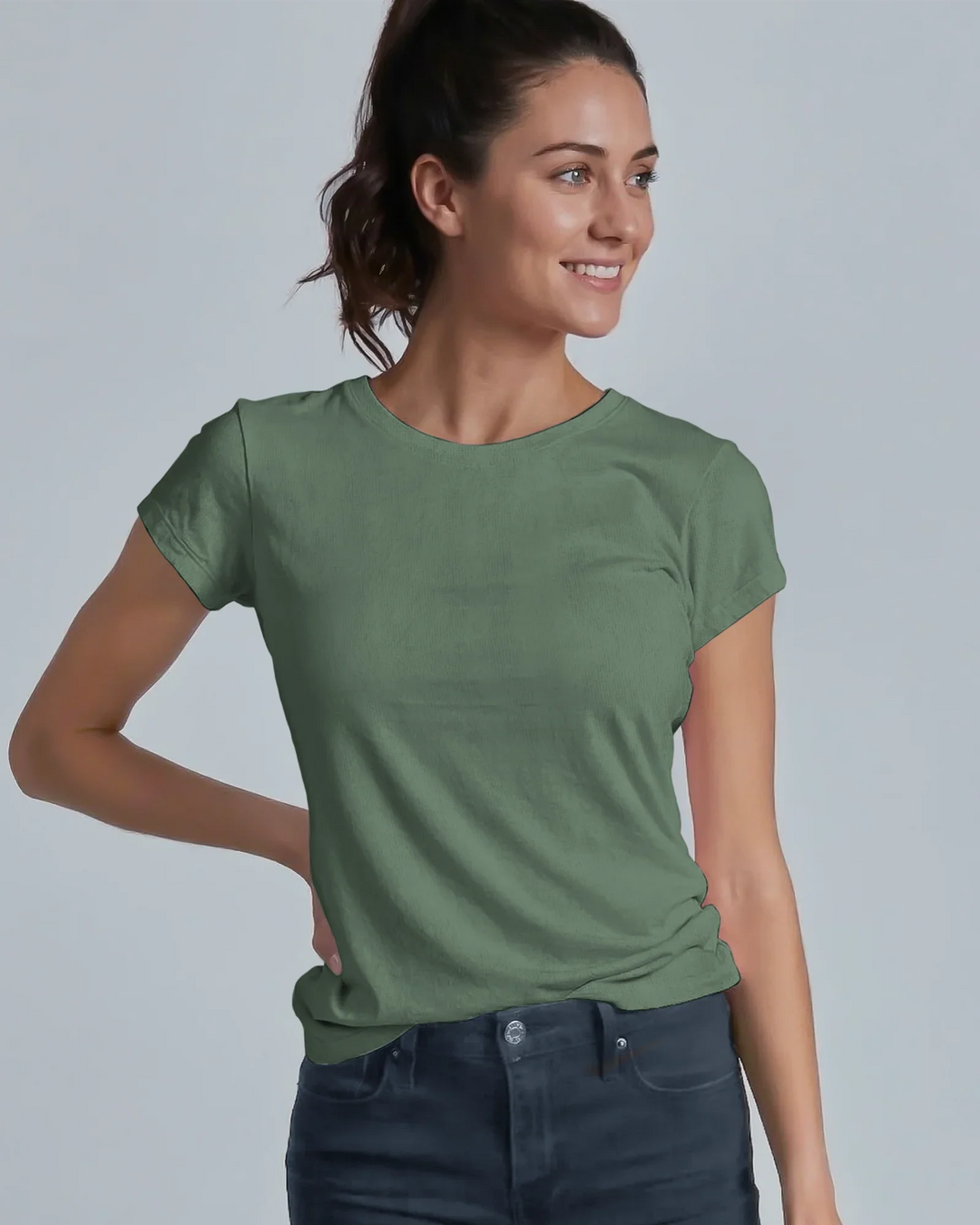 Solid Color Bamboo Women T-Shirt