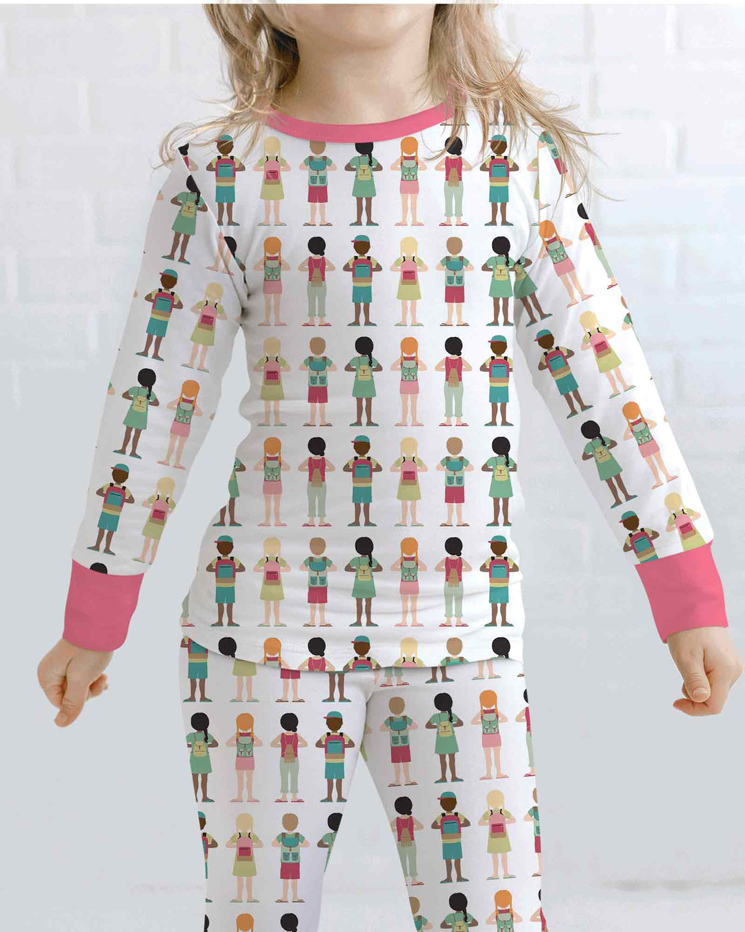Conjunto de pijama de dos piezas de bambú con mangas largas, plantilla PERSONALIZADA