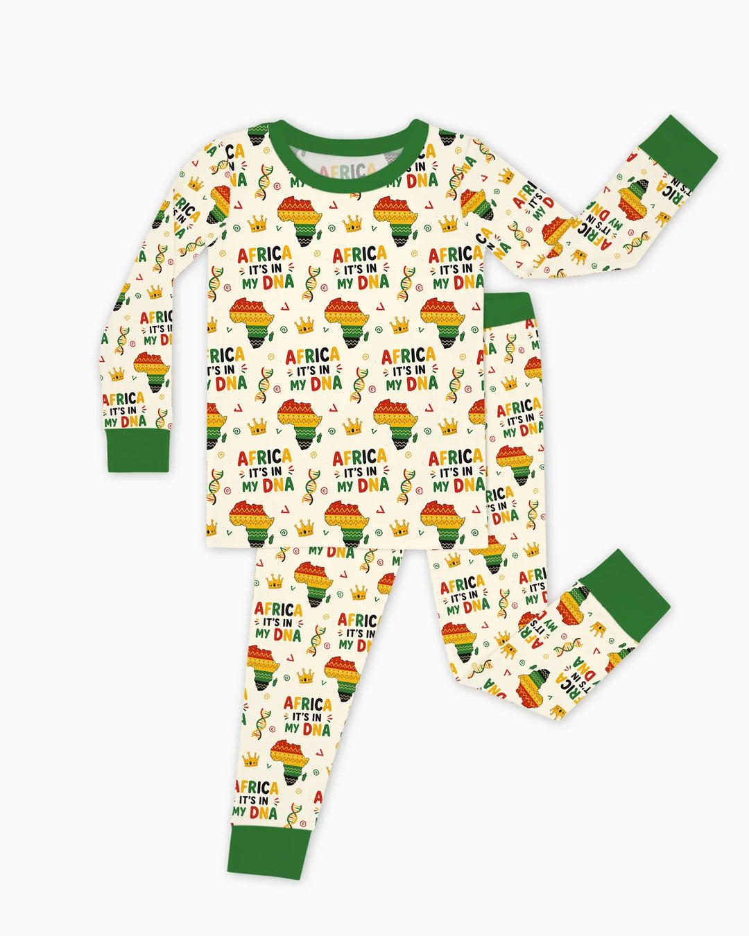 Africa It's In My DNA Bamboo Two Piece Long Sleeve Pajama Set