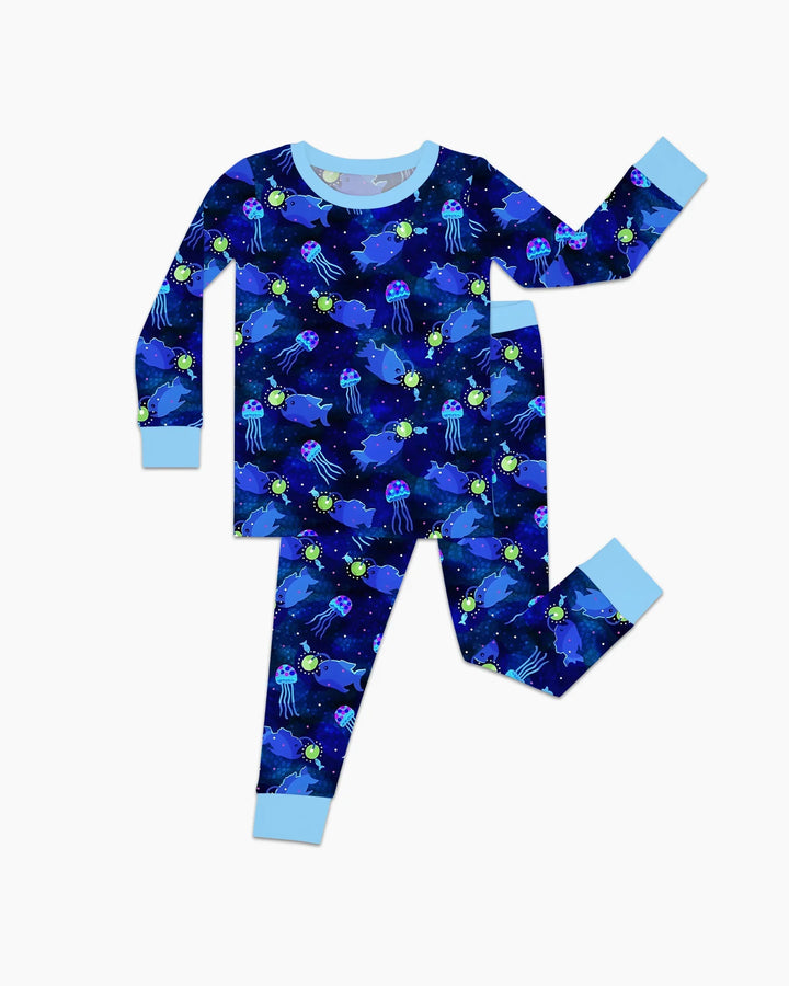 Happy Glow Fish Bamboo Two Piece Long Sleeve Pajama Set