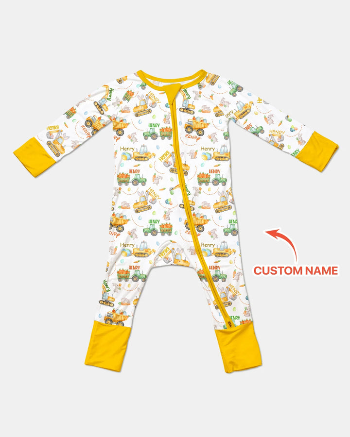 Easter Construction Vehicles Custom Name Convertible Zippy