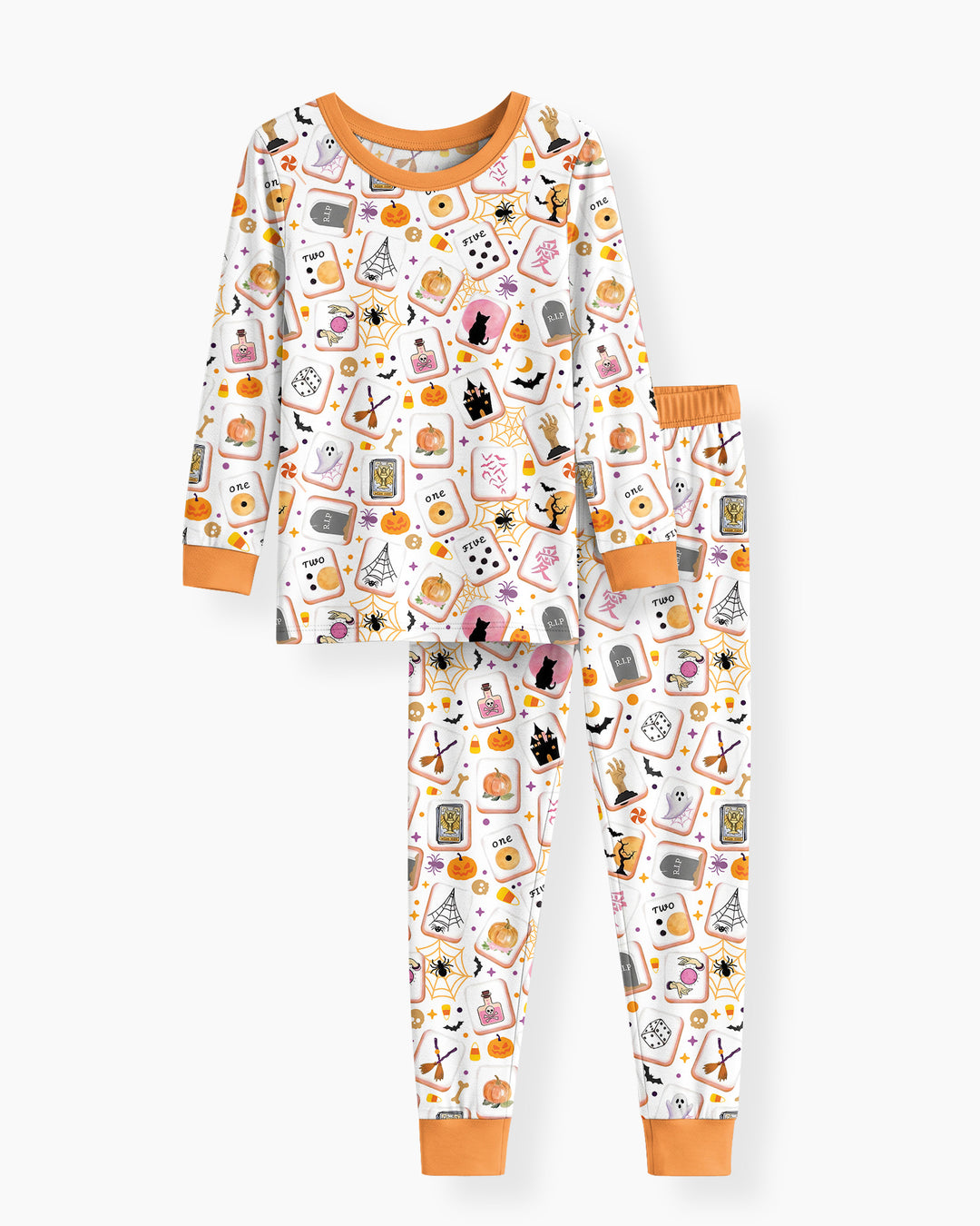 Mahjoween Mommy & Me Matching Bamboo Two Piece Long Sleeve Pajama Set