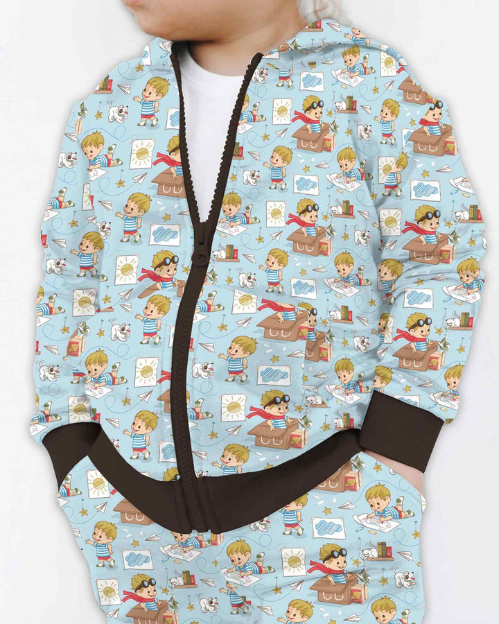 Tiny Explorer Tales Bamboo Zip Hoodie