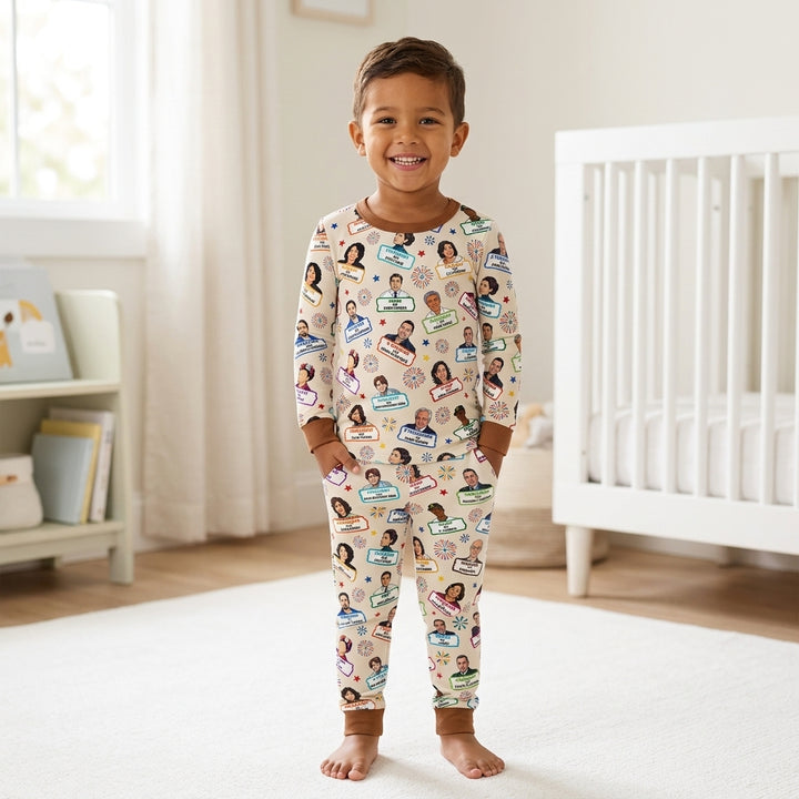 Famous Latin American Hispanic Heritage Bamboo Two Piece Long Sleeve Pajama Set