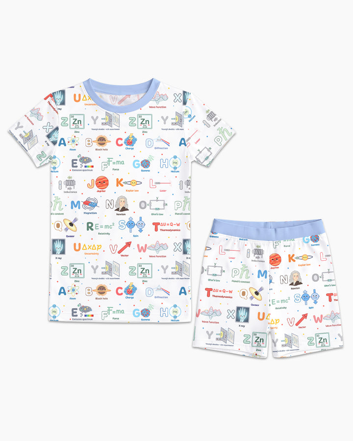 Schlafanzug-Set zweiteilig, kurze Ärmel, kurze Hose, Bambus