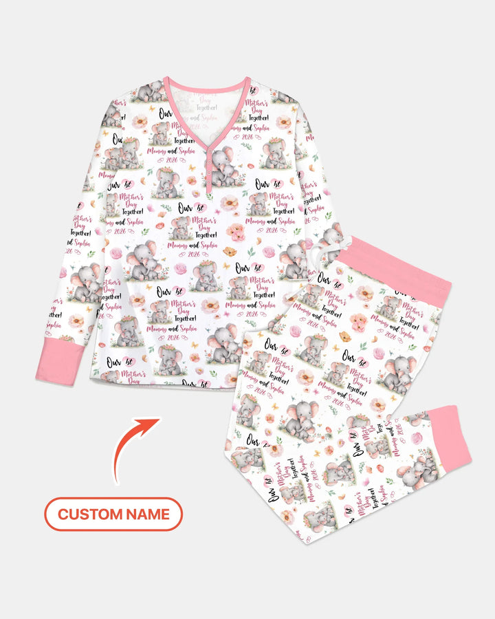 Personalized Our 1st Mother's Day Together Bamboo Women Pajama Set