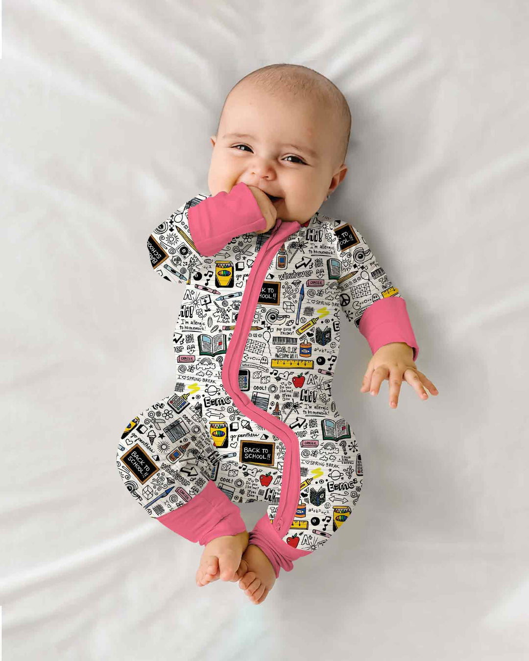 School Days Doodles Bamboo Convertible Zippy